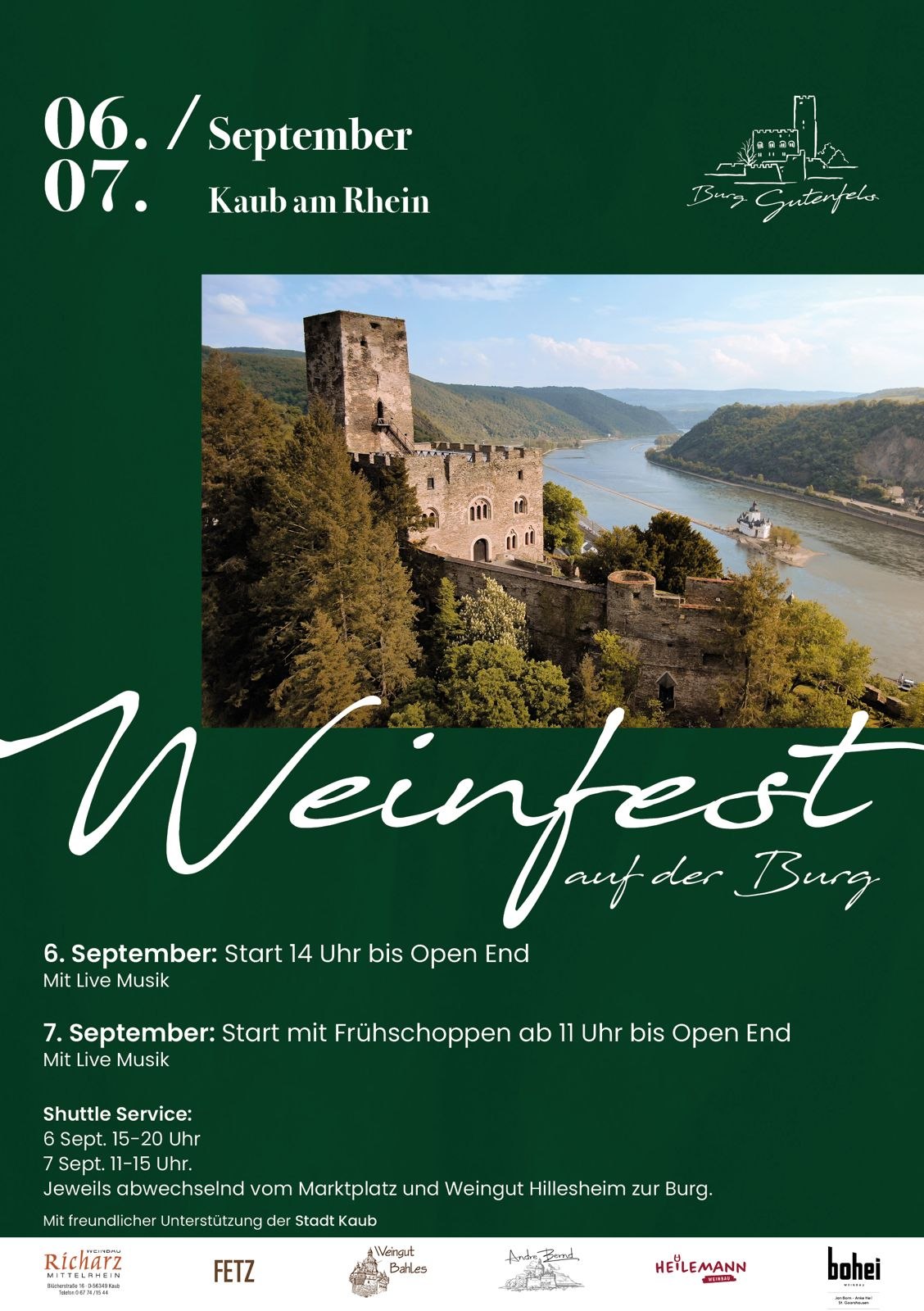 Weinfest auf Burg Gutenfels | © Burg Gutenfels