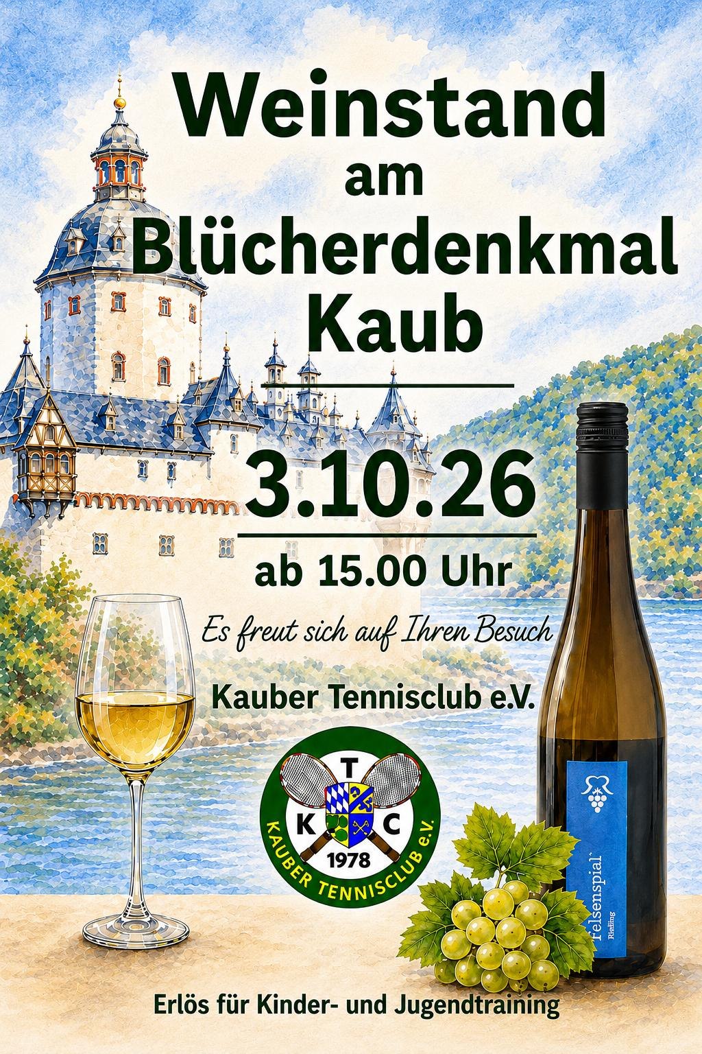 Weinstand am Blücherdenkmal 2026_Kauber Tennisclub | © Petra Jeschke
