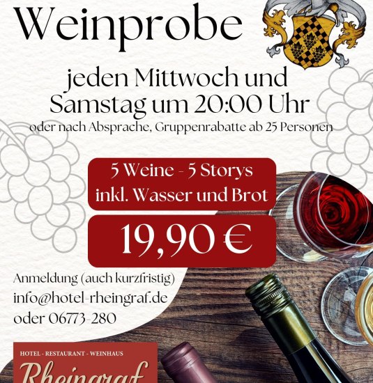 Plakat_Mittelrheinweinprobe | &copy; Hotel Rheingraf