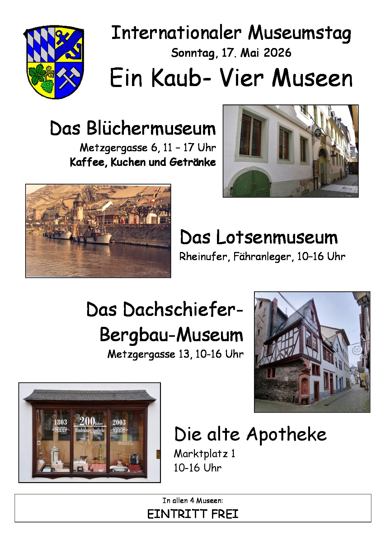 Internationaler Museumstag 2026 | © Stadt Kaub