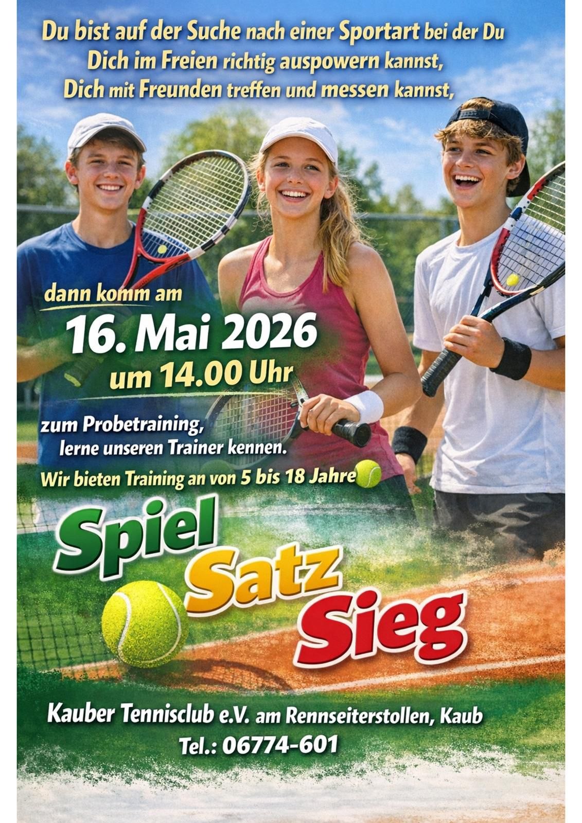 Kauber Tennisclub_Probetraining 2026 | © Petra Jeschke