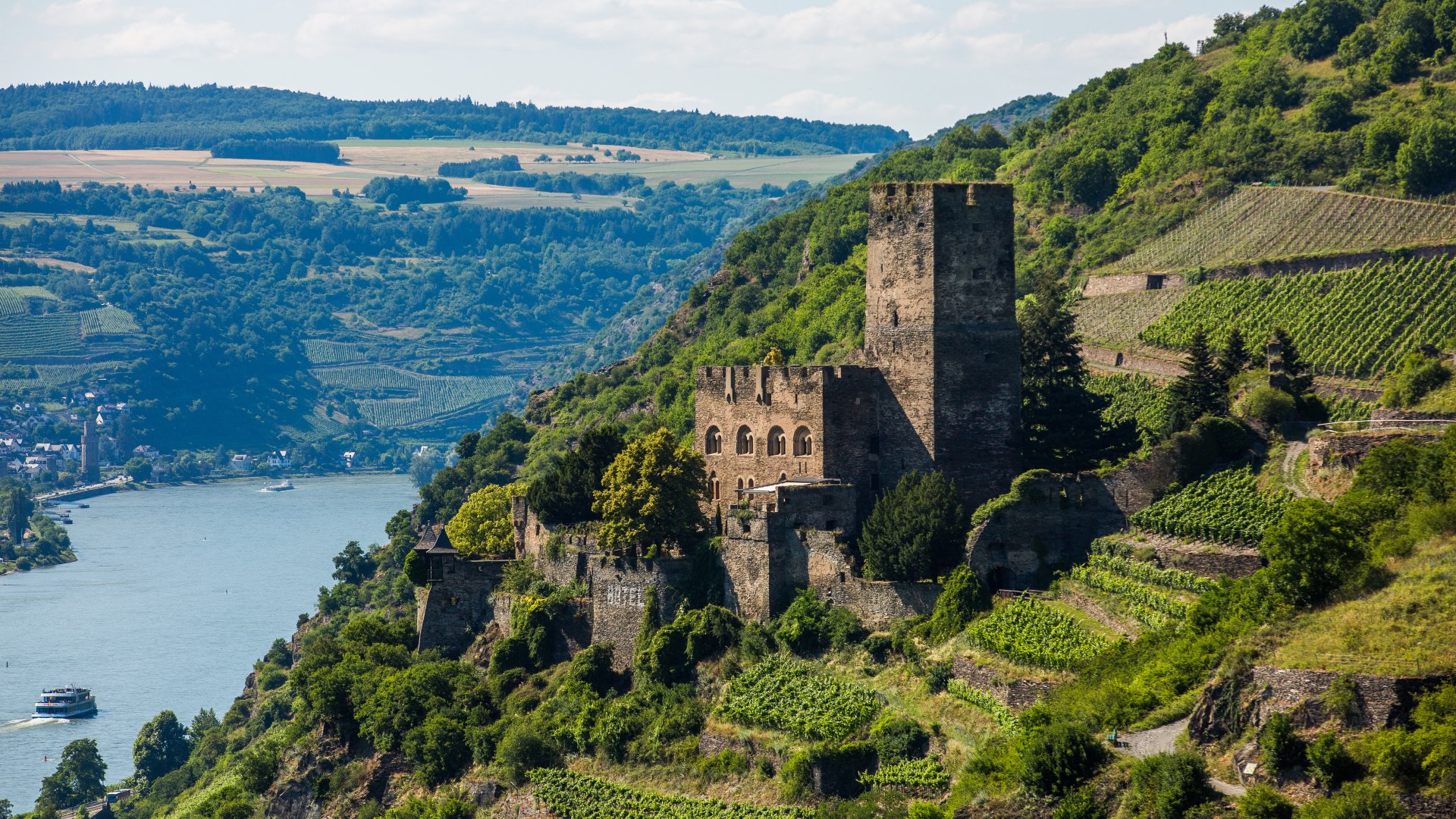 Blick auf Burg Gutenfels in Kaub | &copy; Henry Tornow / Romantischer Rhein Tourismus GmbH