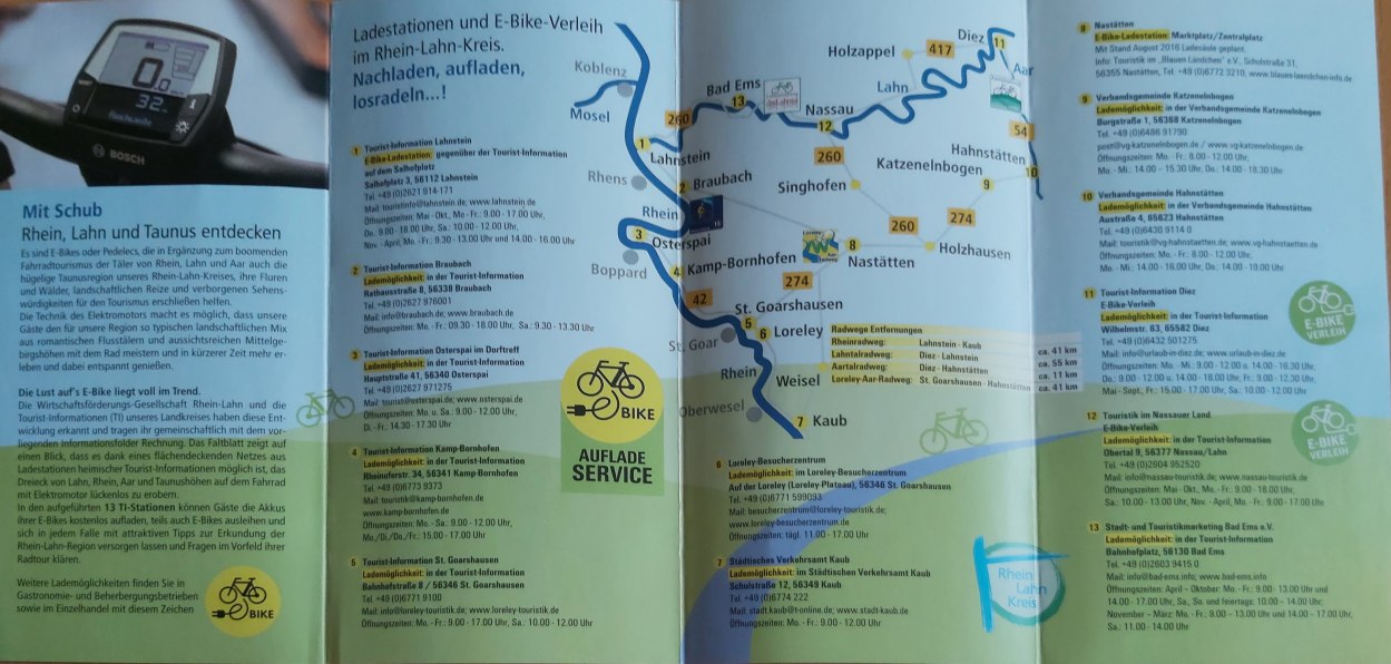 E-Bike Akkuladestationen und Verleih Rhein-Lahn_2 | © Wirtschaftsförderungs-Gesellschaft Rhein-Lahn mbH E-Bike Akkuladestationen und Verleih Rhein-Lahn_2 | © Wirtschaftsförderungs-Gesellschaft Rhein-Lahn mbH