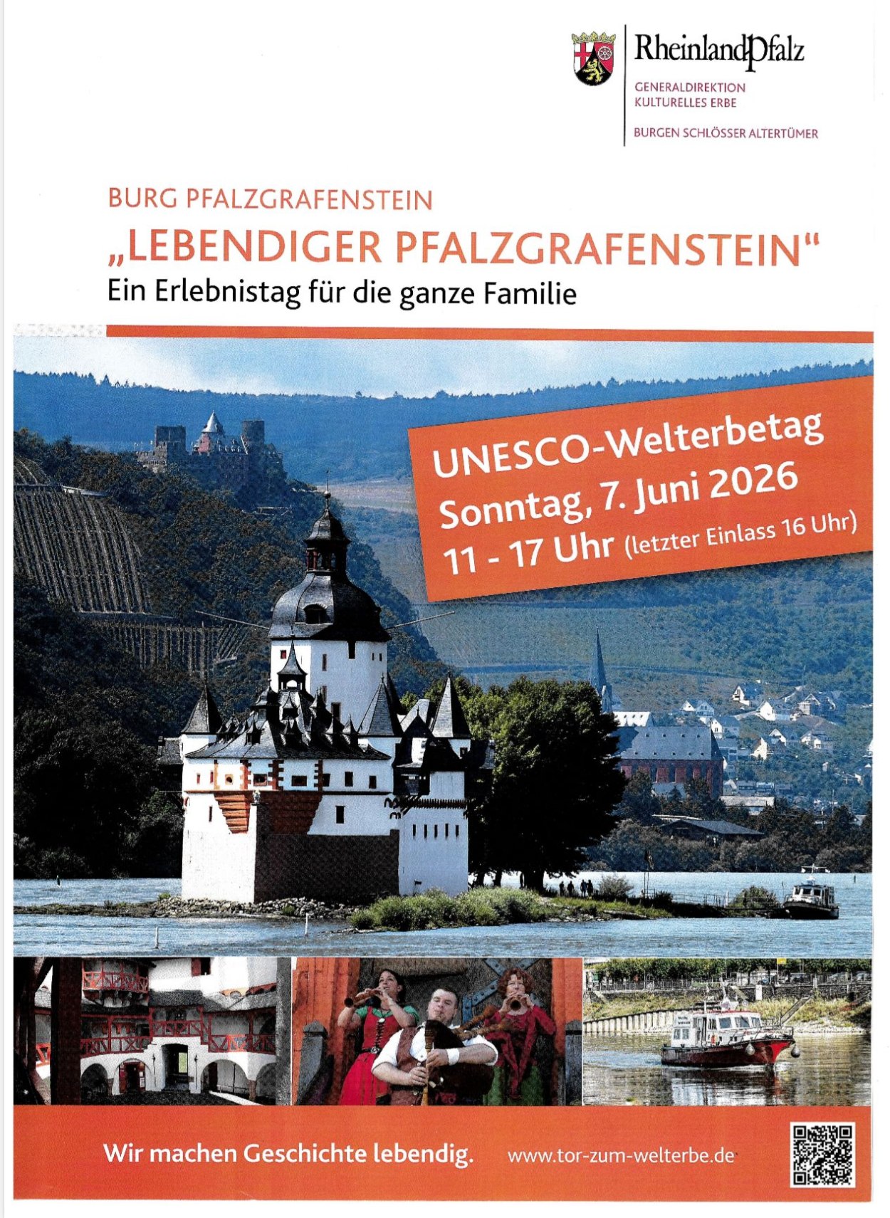 Lebendiger Pfalzgrafenstein 2026 | © Stadt Kaub