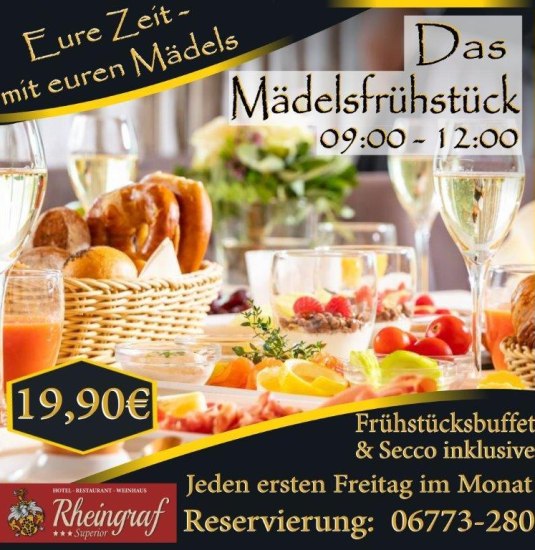 Mädelsfrühstück | © Hotel Rheingraf Mädelsfrühstück | © Hotel Rheingraf